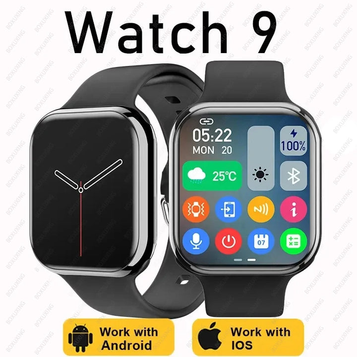 2024 Watch 9 Smart Watch Men Body Temperature BT Call NFC Always on Display GPS Sport Watches Women Smartwatch For Apple Android